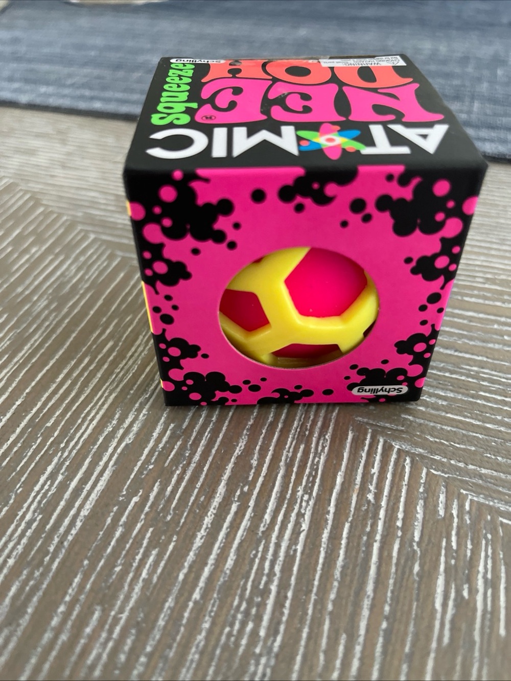 Atomic Needoh Rare Squeeze Kids Ball Toy - Pink and Yellow